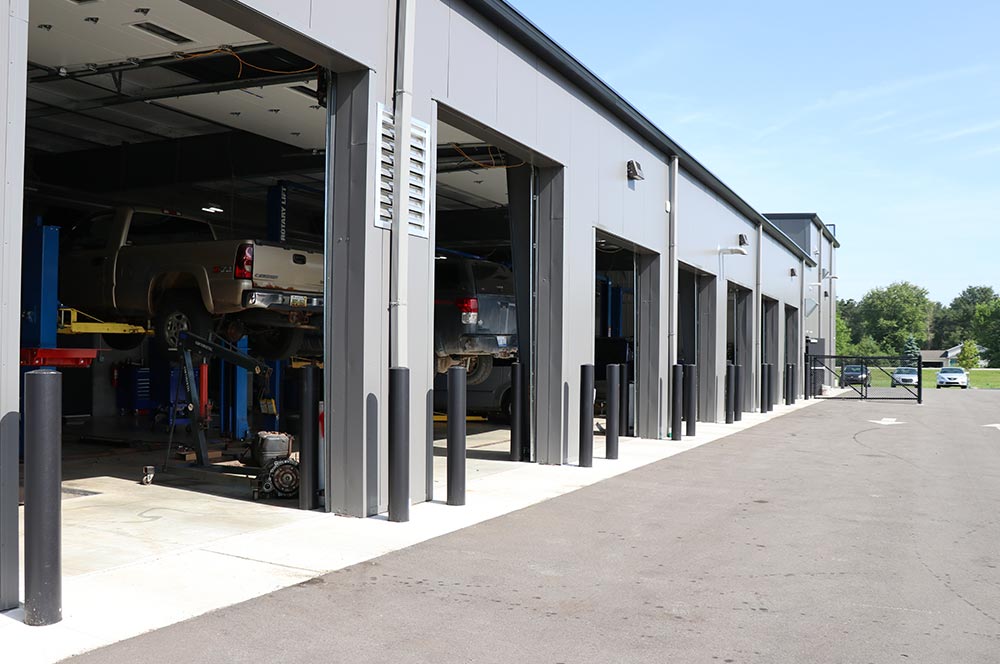 Greenville mechanical auto repair bay doors 